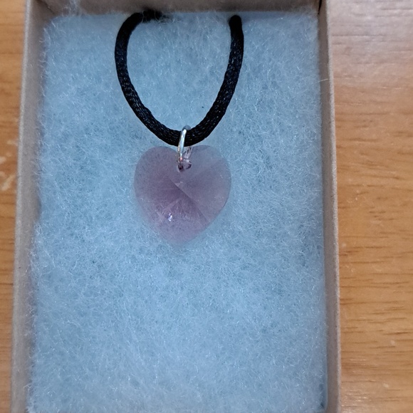 Jewelry - Morning Iris Crystal Heart Necklace